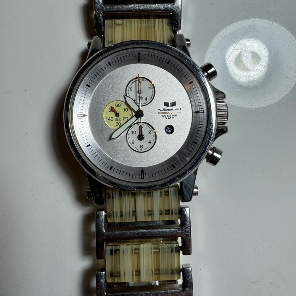 Silver and Cream Watch